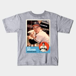 Bob Uecker Vintage Milwaukee Baseball Card Kids T-Shirt